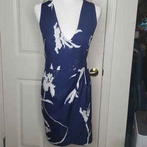 Suzanne Betro Blue V-neck Dress NWT Size 1X